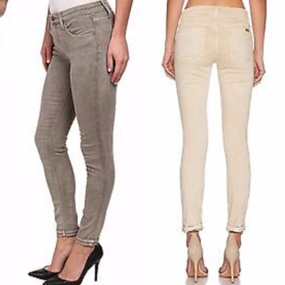 Joe's Jeans Skinny Jeans in Gray and Cream